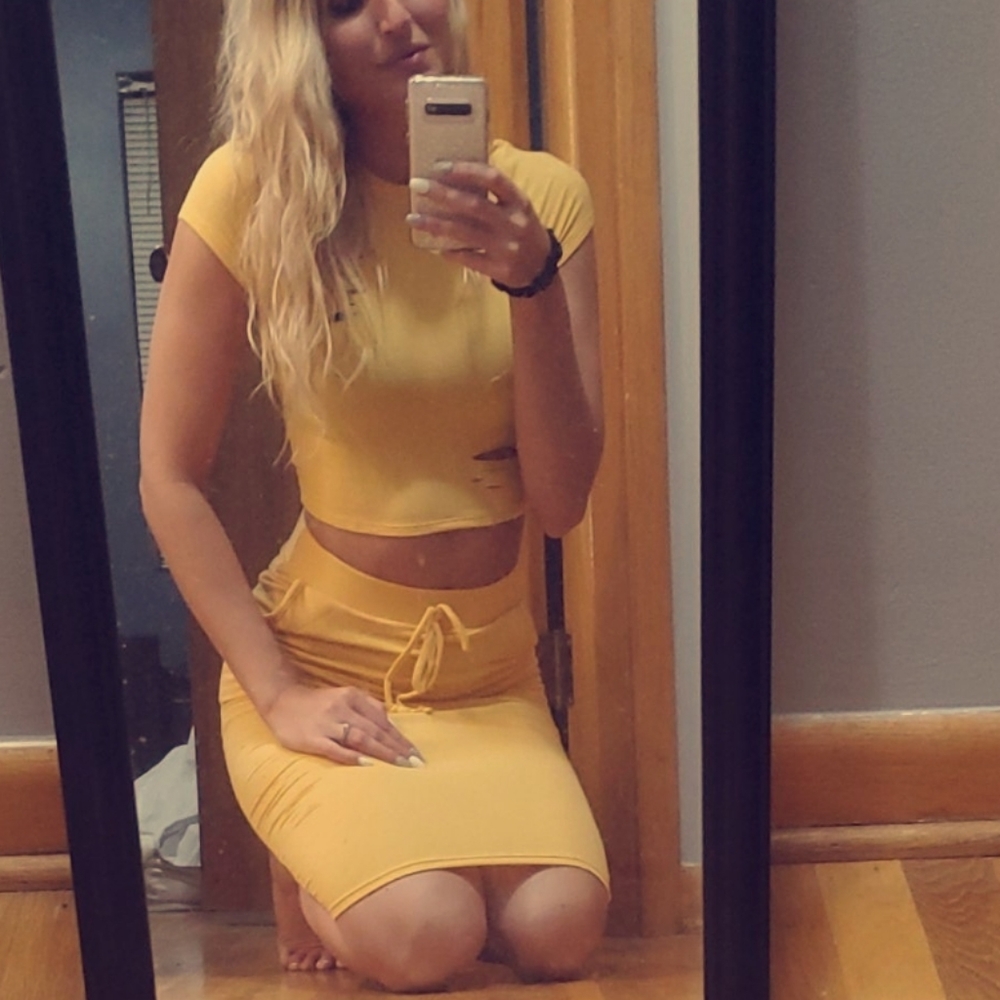 FASHION NOVA SKIRT SET WORN ONCE!!